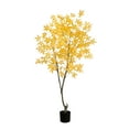 thumbnail image 2 of Nearly Natural Maple Potted Artificial Tree - 5' - Orange and Red, 2 of 7