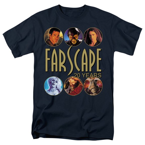 Farscape 20 Years S/S Adult 18/1 T-Shirt Navy