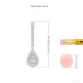 thumbnail image 3 of ANGARA Natural Diamond Teardrop Hoop Earrings in 14K White Gold for Women (Size-2.6mm| Color-G| Clarity-VS2) | April Birthstone, Anniversary, Jewelry Gift for Women | Natural Diamond Earrings, 3 of 8