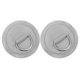 thumbnail image 1 of D Ring Pad Patch PVC Inflatable Boat Raft Dinghy Canoe Surfboard Kayak Tie Down FittingGray, 1 of 12