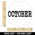 thumbnail image 2 of October Month Calendar Fun Text Self-Inking Rubber Stamp Ink Stamper - Green Ink - Small 3/4 Inch, 2 of 7