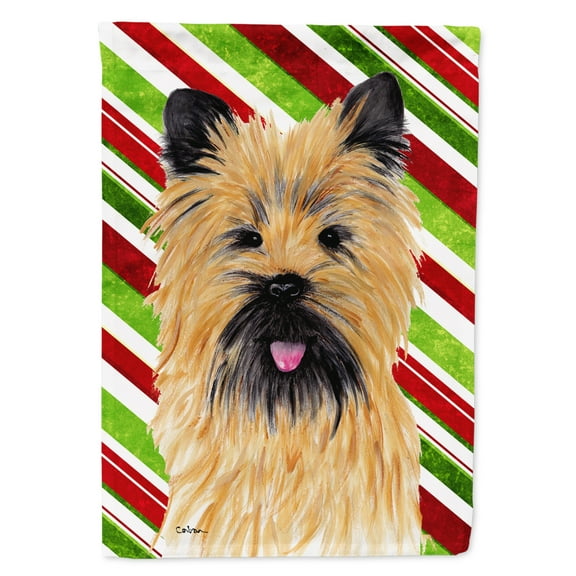 Carolines Treasures SC9335-FLAG-PARENT Cairn Terrier Candy Cane Holiday Christmas Flag  multicolor