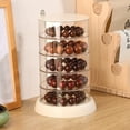 thumbnail image 4 of Rotating Hair Accessories Organizer, Large Capacity Multifunctional 5 Ties Rotating Jewelry Box Transparent  For Scrunchies, 4 of 8