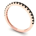 thumbnail image 2 of 0.57 ct Brilliant Round Cut Natural Onyx 18K Rose Gold Stackable Band SZ 9.25, 2 of 6