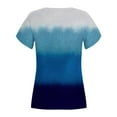 thumbnail image 6 of Fesfesfes Women Tops Womens Spring And Summer Casual V-Neck T-shirt Printed Short Sleeved Womans Under Shirt L(US:8), 6 of 6