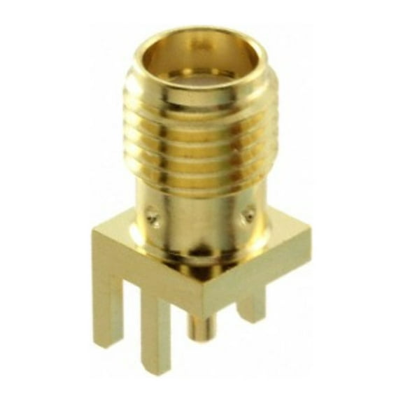 Pack of 4 SMA-J-P-H-ST-EM1 SMA Connector Jack, Female Socket 50 Ohms Board Edge, End Launch Solder