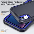 thumbnail image 3 of for iPhone XR Case,iPhone XR Phone Case with Built in Kickstand, Shockproof/Dustproof/Drop Proof Military Grade Protective Cover for Apple iPhone XR 6.1"(Blue/Royal Blue), 3 of 14