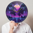 thumbnail image 6 of Yayeee Wall Clock Battery Operated 9.5" Silent Quartz Non-Ticking for Living Room Decor, Green Digital Art, 6 of 8