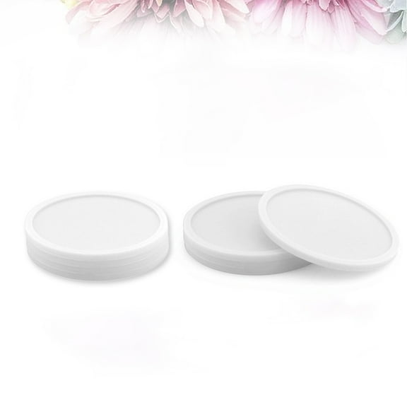 HEMOTON White Silicone Coaster with Thick Design for Family Use Protects Tables from Water Damage and Heat