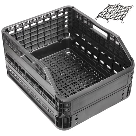 CyclingDeal Bike Bicycle Foldable Rear Basket Storage 34L Large Capacity