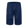 thumbnail image 4 of JTieacloth Mens Breathable Work Shorts Mens Summer Fashion Simple Solid Color Elastic Waist Silk Shorts Home Pants Pajamas,Blue, 4 of 4