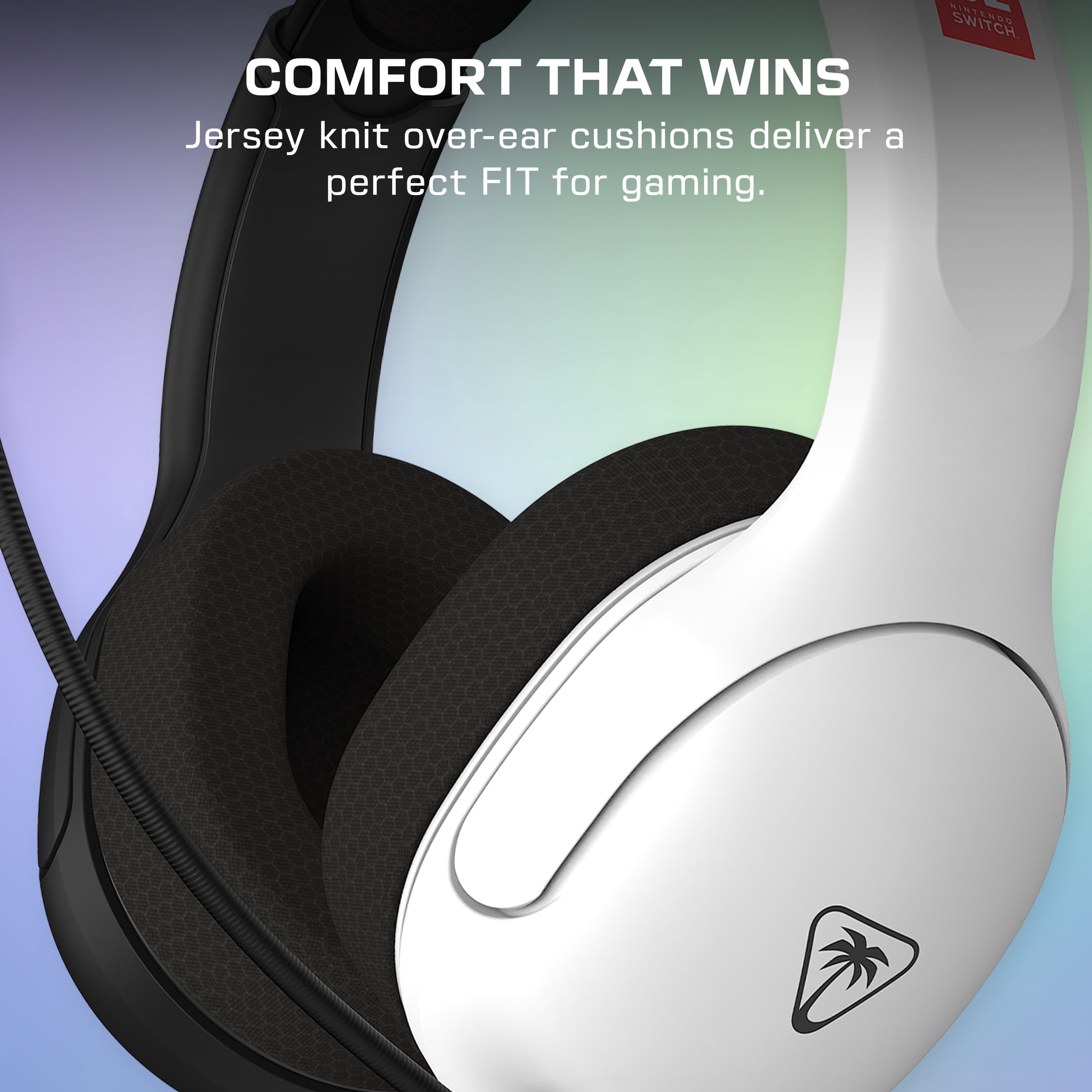 Turtle Beach Airlite Fit Wired Gaming Headset: White & Black - Officially Licensed for Nintendo Switch 2, Nintendo Switch - Durable, Lightweight
