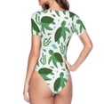 thumbnail image 3 of Uemuo Cartoon Turtle Pattern Women's One Piece Short Sleeve Swimsuit Rash Guard Surfing Modest Quick-drying Swimsuit Beach Essentials-Large, 3 of 9