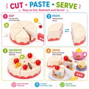 Mundo Toys Birthday Cake Toy Set, 85 Pieces Pretend Play Food Dessert Kitchen Toy for Kids Ages 3+