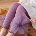 thumbnail image 1 of Autumn Winter Baby Tights Hot Baby Toddler Kid Girl Ribbed Stockings Cotton Warm Pantyhose Solid Mesh Bow Tight 1-8YOrange1 to 3 years old He Qiyong unisex, 1 of 1