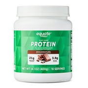 Equate Plant-Based Protein Powder Supplement, Rich Chocolate, 14.1 oz
