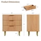 thumbnail image 3 of Moderno fluted cajón cómoda: wood chest of cajones con metal handles y legs para almacenamiento organization, 3 of 6