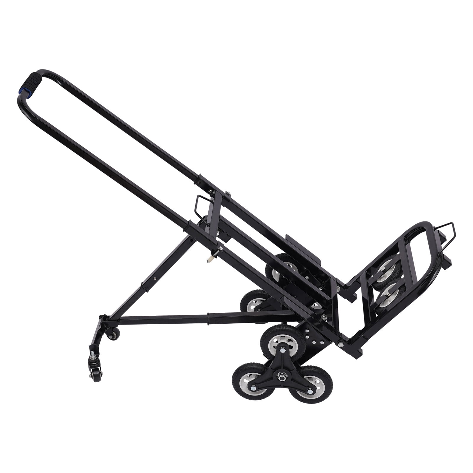 ToppiJoy Portable Stair Climbing Cart, Climbing Cart Hold up to 330lbs, Portable Stair Climber Hand Truck Heavy Duty with 10 Wheels Black