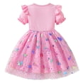 thumbnail image 5 of IPIO Toddler Girls Butterfly Mesh Dress, Princess Birthday Dress with Puff Sleeves for Summer Party, Everyday Wear 2t tutu, 5 of 7