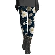 Clearance! Lisingtool Women's Leggings Full Length Fashion Soft Daily Vacation Deep Green Gray Green All Seasons