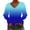 #5-Blue, variant on Pntutb Womens Pullover Tops Fashion Casual Print V-Neck Long Sleeve T Shirt