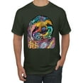 thumbnail image 1 of Funny Neon Sloth | Dean Russo Art Animal Lover Men's T-Shirt, Forest Green, L, 1 of 5