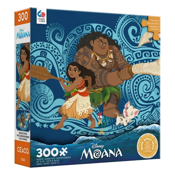 Ceaco 300 Piece Moana and Maui Interlocking Jigsaw Puzzle