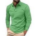thumbnail image 6 of guisaled Mens Golf Shirts Long Sleeve Casual Henley Shirt Solid Color Classic Band Collar Lightweight Business Office Work T-Shirts, 6 of 6