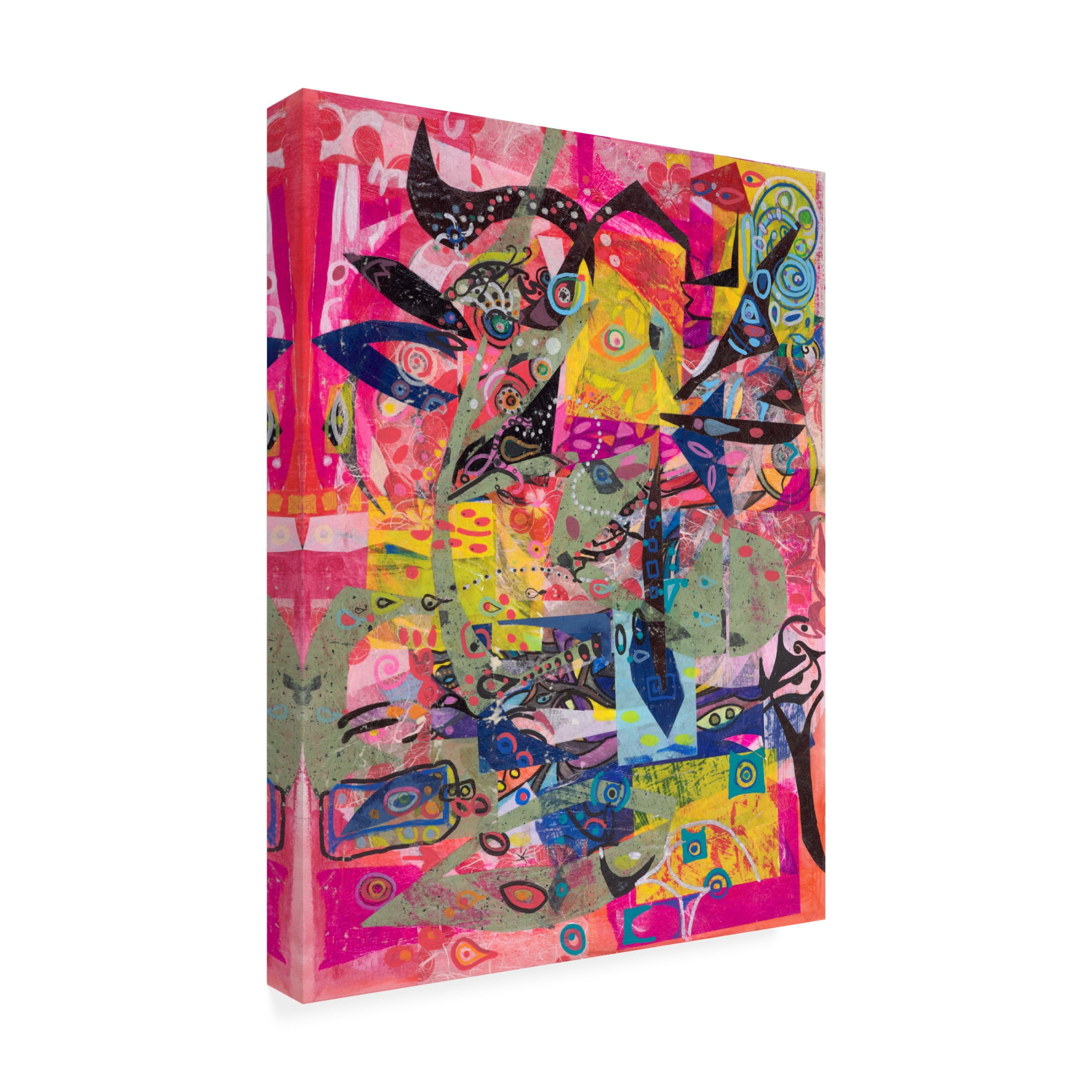 Canvas Wall Art - Ellen Kossoff 'Party On 1' Wall Art for Living Room, Bedroom, or Office Décor by Trademark Fine Art - 35 x 47 Inches