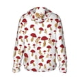 thumbnail image 3 of Uemuo Red Mushroom Pattern Women's Full Zip UPF 50+ Sun Protection Hoodie Jacket Long Sleeve Sun Shirt Hiking Outdoor Performance with Pockets-Small, 3 of 9