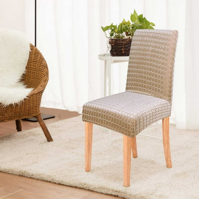 Birdeem Stretch Dining Chair Covers,One Piece Elastic Slipcover for Home and Hotel Use,Fits Chairs with Back Height 16.9 To 18.9 Inches,Easy Fit Protective Cover
