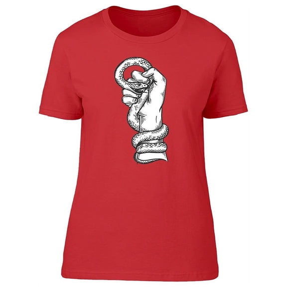 Snake Clenched In Hand Antique T-Shirt Women -Image by Shutterstock, Female XX-Large
