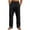 Black, variant on lmcalzta Mens Cotton Line Pants Drawstring Lightweight Casual Pants with Pockes Summer 2025