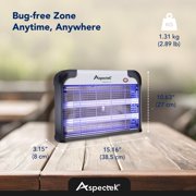 Aspectek 20W Electronic Bug Zapper, Insect Killer, Mosquito Control, Mosquito Zapper, Mosuiqto Killer, Fly Zapper, Fly Killer for Indoor Residential & Commercial