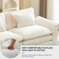 thumbnail image 3 of IPKIG Sectional Sofa Comfy Cloud Couch for Living Room with Pillows, Modern Chenille Sofa Sleeper Deep Couches with Ottoman (Cream White, 5-Seat), 3 of 8
