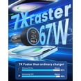 thumbnail image 2 of Cargador de Auto KENHAO USB-C y USB-A 67W PD/QC Carga Rápida, 2 of 7