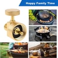 thumbnail image 6 of 2X 1LB Propane Gas Disposal Cylinder Bottle Adapter Valve +1/4 Inch NPT Male & M8X1 Female Thread Fire Pit Stove BBQ, 6 of 6