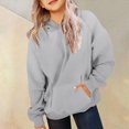 thumbnail image 2 of YIWULA Hoodies For Teen Girls Trendy Preppy Tween Girls Hooded Sweatshirt Long Sleeve Shirts Youth Cute Clothes With Pocket(E,Light Gray), 2 of 6