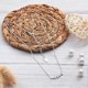 thumbnail image 4 of Silver-plated leaf necklace with Zirconia crystals, 4 of 5