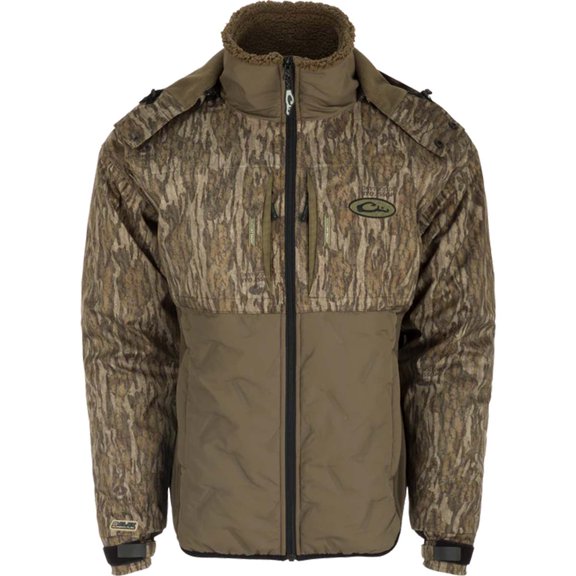 Drake Waterfowl Men's LST Guardian Flex Double Down Eqwader Hooded Full Zip Jacket