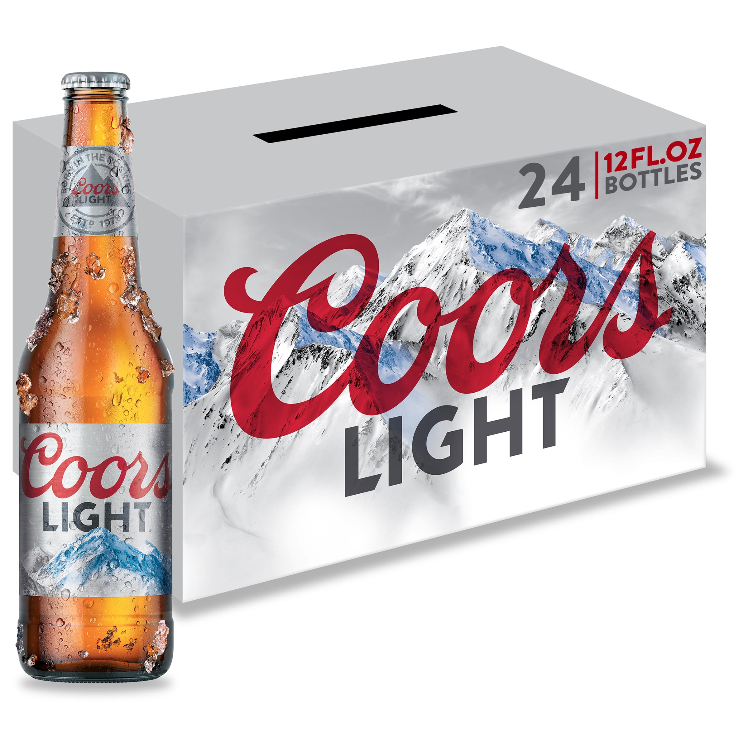 Coors Light Beer American Light Lager 24 Pack Beer 12 Fl Oz