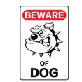 thumbnail image 1 of Vinilo autoadhesivo Warning Sign Beware of Dog, 10 unidades/lote, 1 of 1
