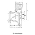 thumbnail image 5 of Pemberly Row Wood Counter Height Chairs Gray and Rustic Cream (Set of 2), 5 of 12