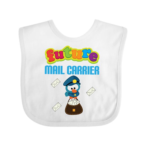 Inktastic Future Mail Carrier Cute Postal Worker Boys or Girls Baby Bib
