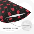 thumbnail image 3 of Fotbe red lips Pattern Pillow Cases - Envelope Closure - Luxury, Extra Soft, Cooling Pillow Covers - Wrinkle, Fade, Stain Resistant-14"x20", 3 of 6