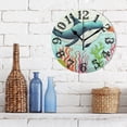 thumbnail image 3 of Whale Waterweed Fish 10 inch Wall Clocks Non Ticking Easy to Read Battery Decorative for Home Bathroom Kitchen Bedroom Living Room, 3 of 8