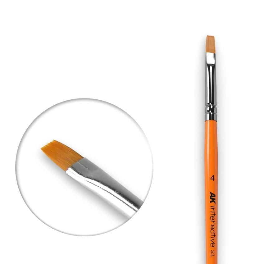 5pcs AK-Interactive Silicone Brushes Medium Hard Tip Medium Size 