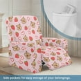 thumbnail image 3 of Xixirimido Capybara Strawberry Hearts Pink Pattern Recliner Chair Cover, 4-Pieces Stretch Recliner Covers for Recliner Chair Soft Reclining Chair Slipcover Furniture Protector for Pets Kids, 3 of 8
