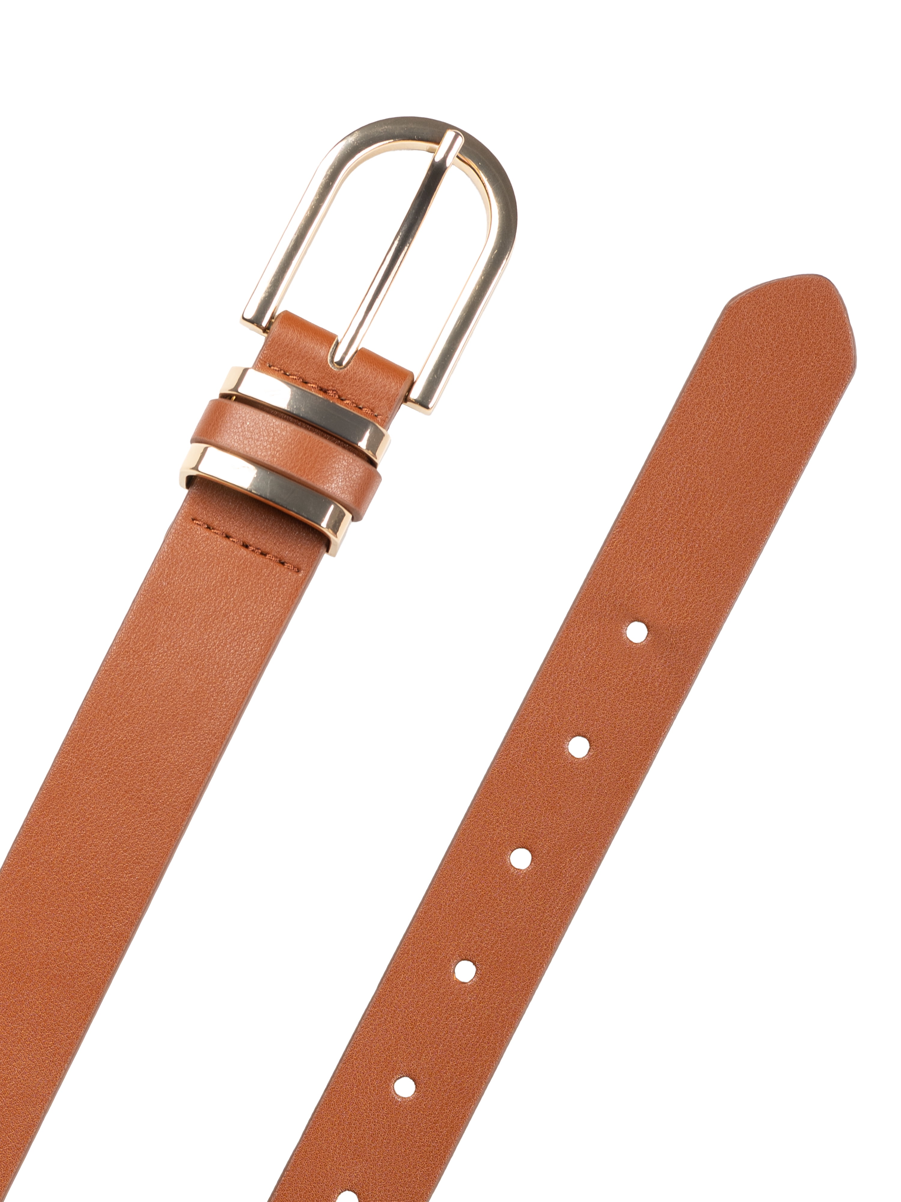 Time and Tru Women's & Women's Plus Mixed Loops Belt, Cognac