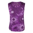 thumbnail image 5 of Camiseta informal sin mangas con cuello redondo y estampado de sol y luna de verano para mujer de talla grande Pompotops lopia989189, 5 of 5